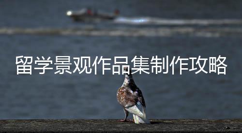 留学景观作品集制作攻略!